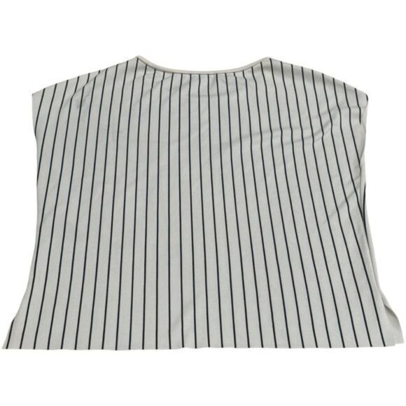 Zara Striped High Fashion Woman With Hat Abstract Sleeveless Blouse Top Artsy S - Picture 4 of 8